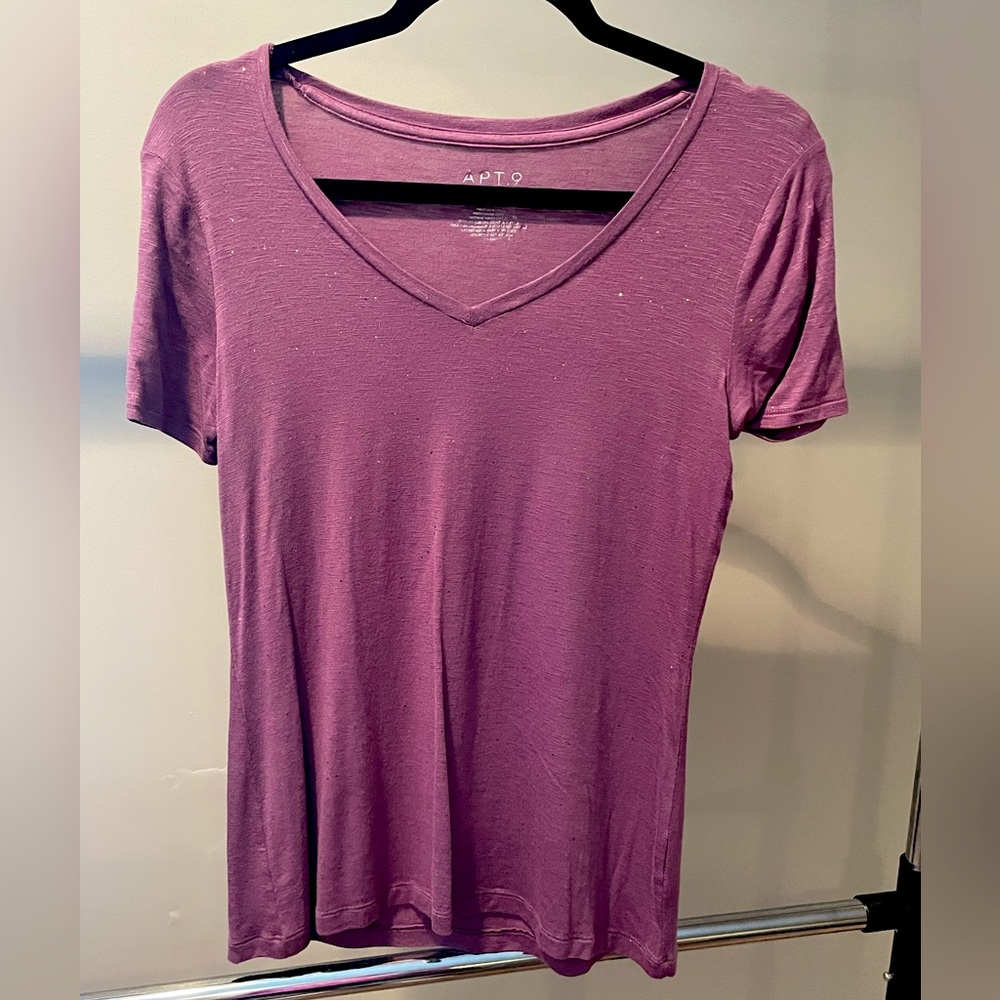 APT.9 purple top with sparkles